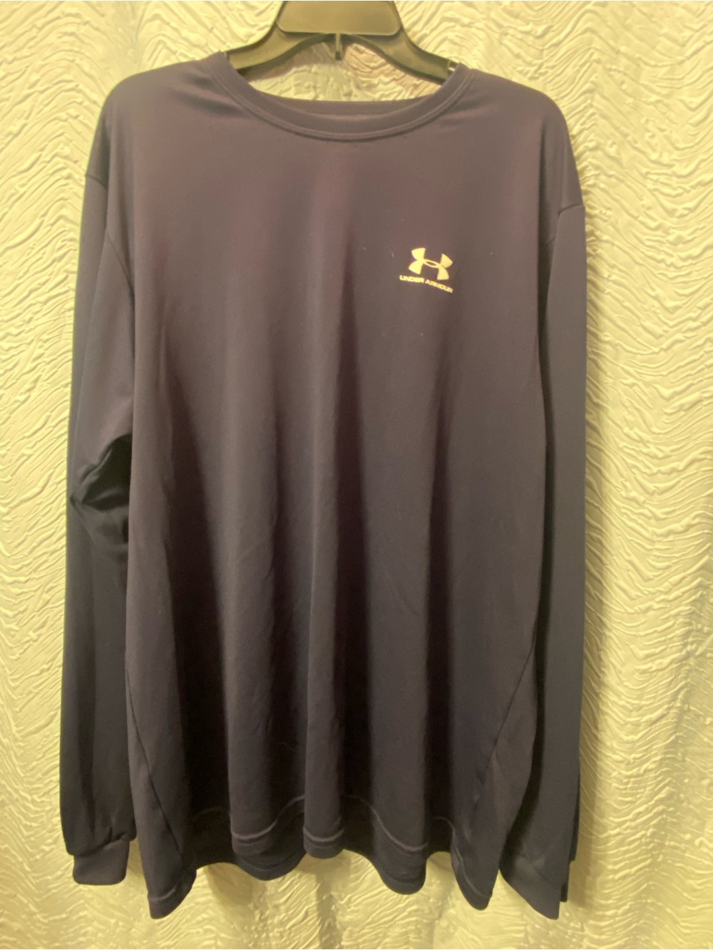 Under Armour Black Athletic Long Sleeve Top with Lime Logo